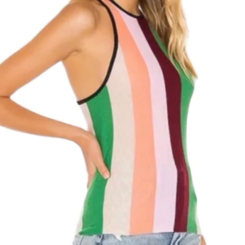 Wildfox Royce sherbet stripe tank top